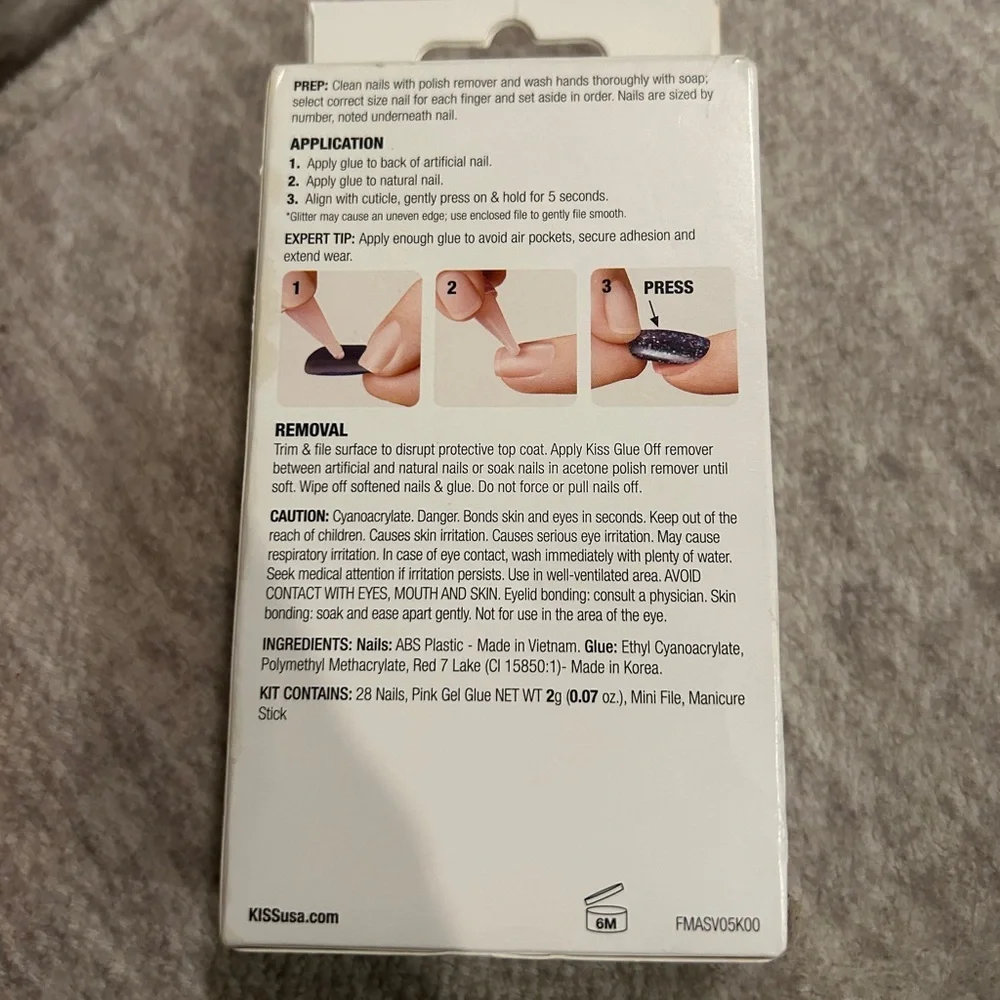 Kiss Acrylic Gel Press on Nails Bundle, short, medium & long artificial nails